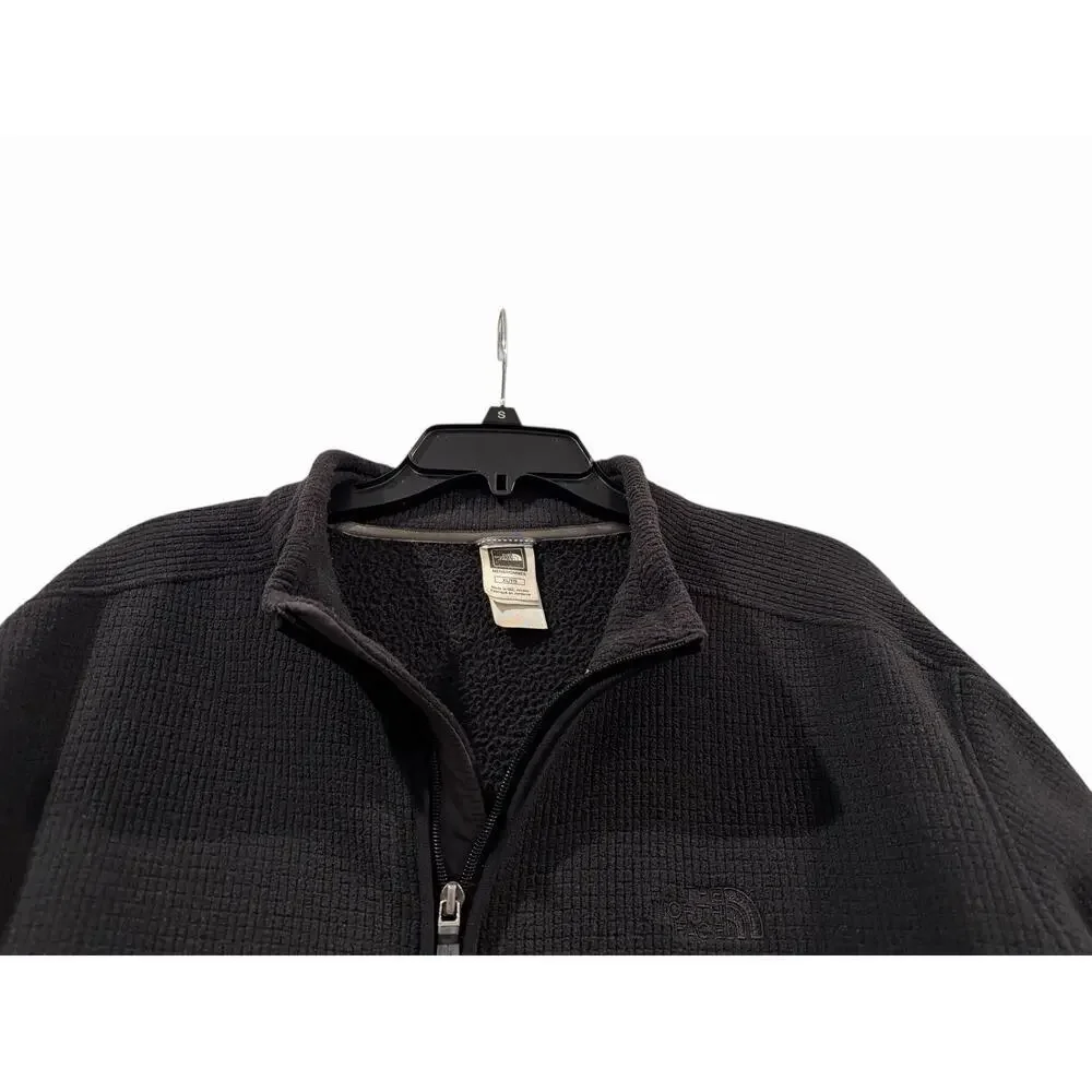 The North Face Black Fleece/Jacket Long Sleeve Full Zip Men’s XL Textured